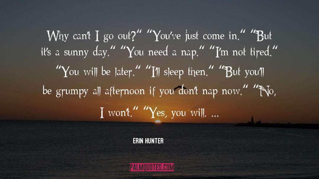 Nap quotes by Erin Hunter