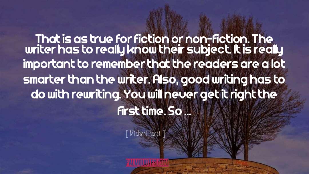 Narrative Non Fiction quotes by Michael Scott