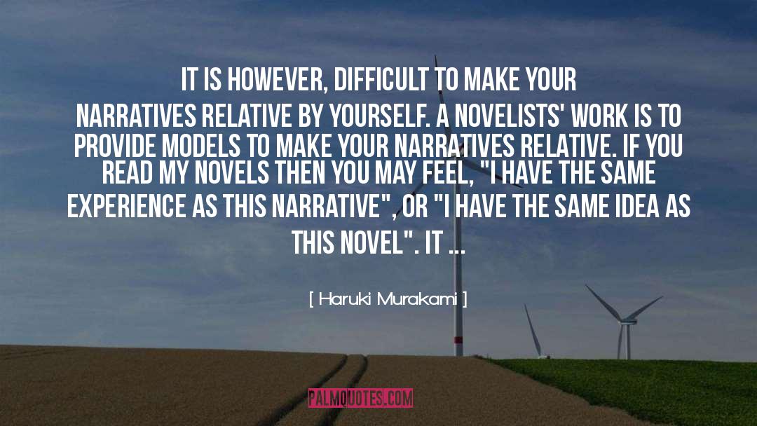 Narrative quotes by Haruki Murakami