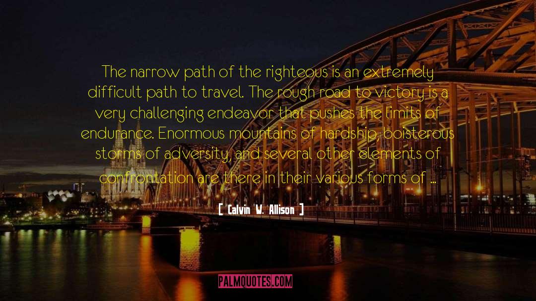 Narrow Path quotes by Calvin W. Allison
