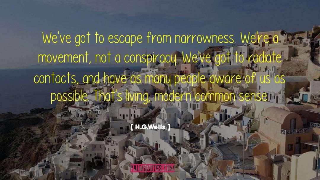 Narrowness quotes by H.G.Wells