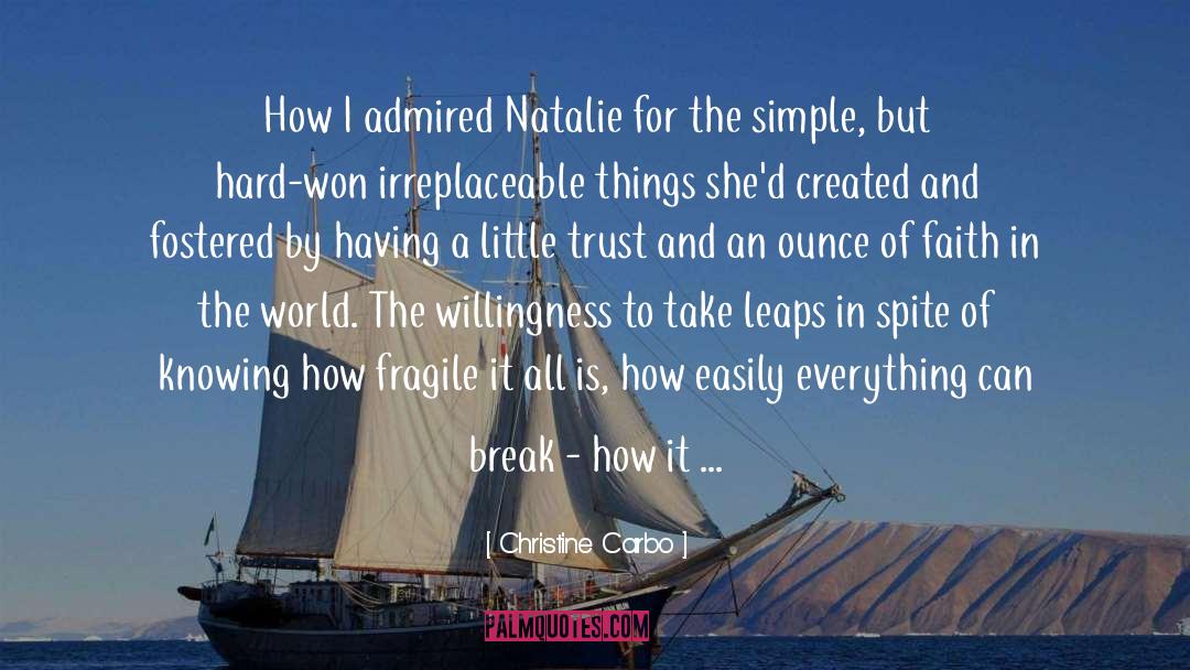 Natalie quotes by Christine Carbo