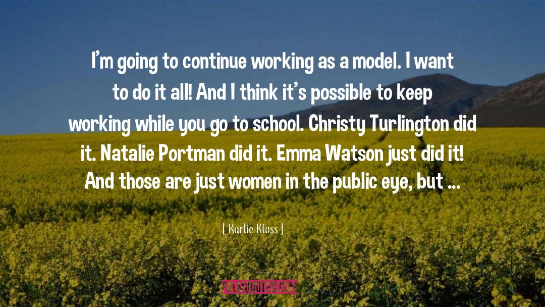 Natalie Wynn quotes by Karlie Kloss