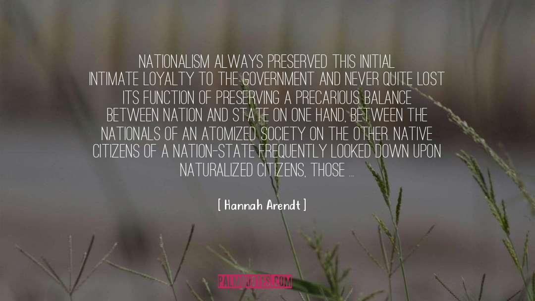 Nation State quotes by Hannah Arendt