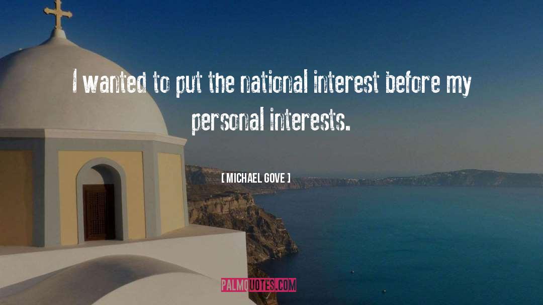 National Interest quotes by Michael Gove
