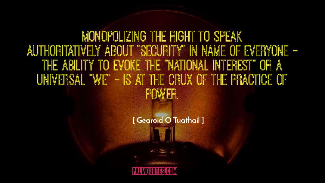 National Interest quotes by Gearoid O Tuathail