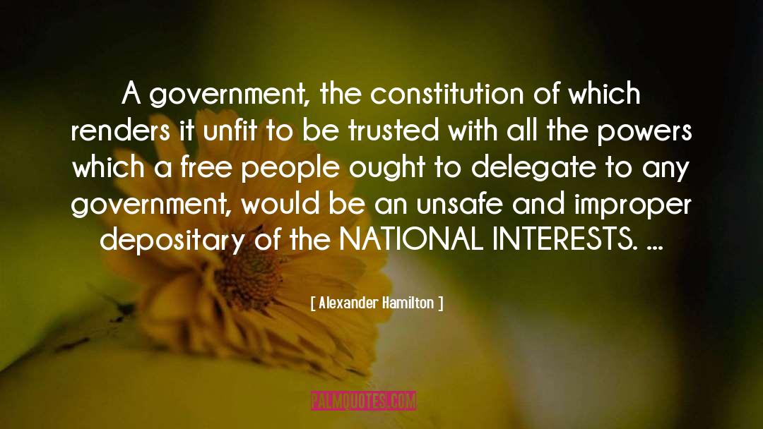 National Interests quotes by Alexander Hamilton
