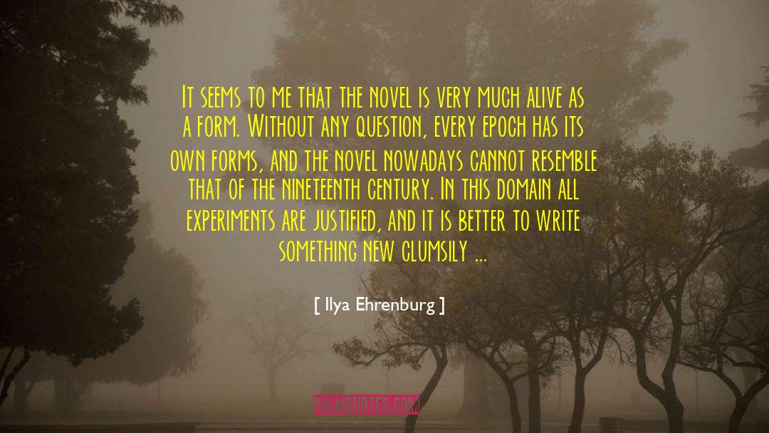 National Novel Writing Month quotes by Ilya Ehrenburg