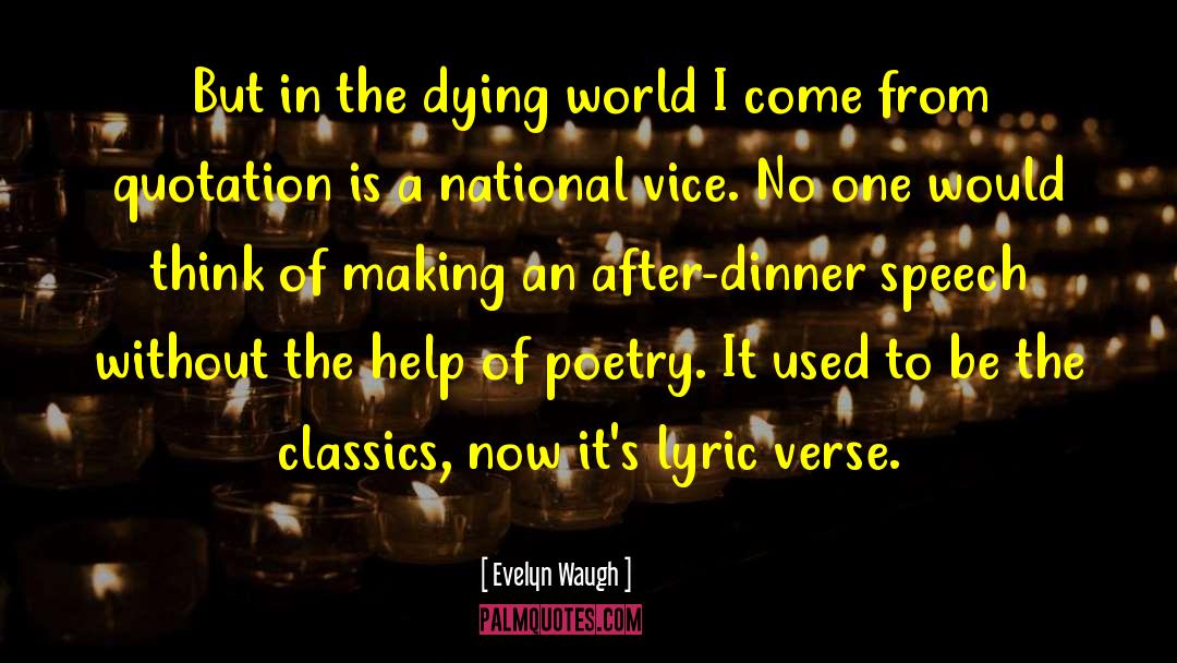 National Poetry Month quotes by Evelyn Waugh