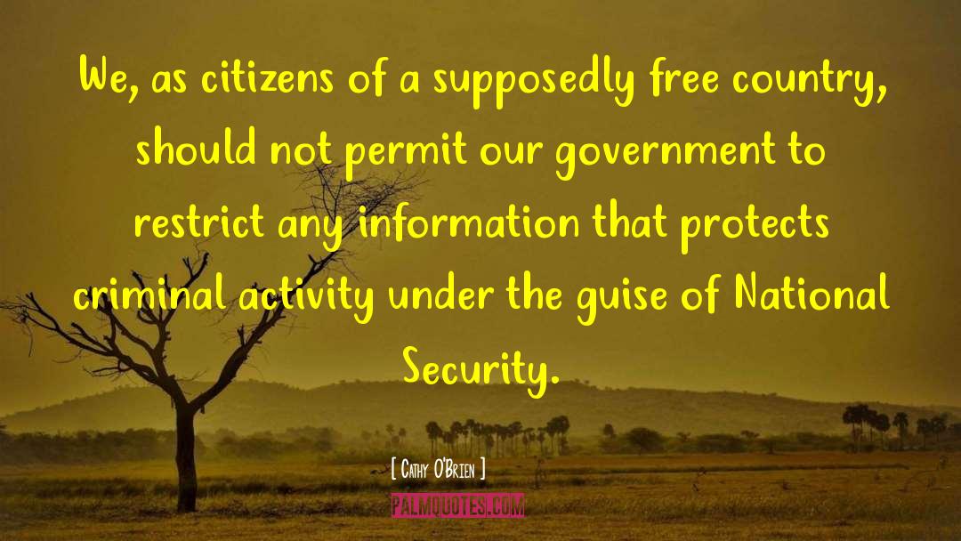 National Security quotes by Cathy O'Brien