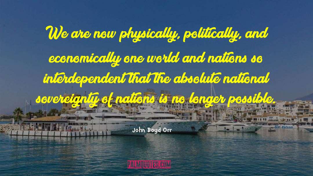 National Sovereignty quotes by John Boyd Orr