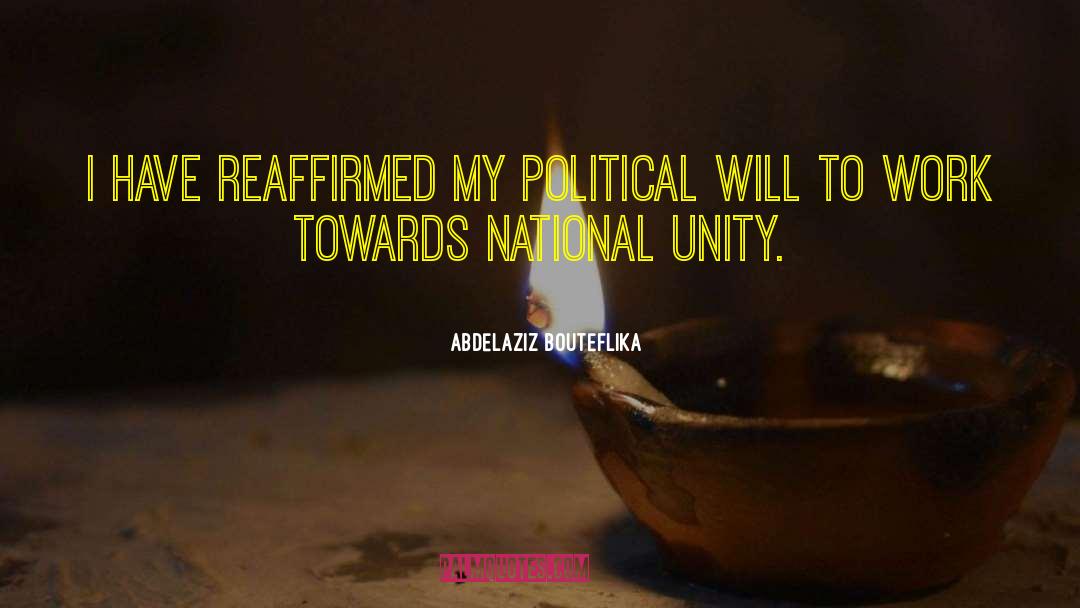 National Unity quotes by Abdelaziz Bouteflika
