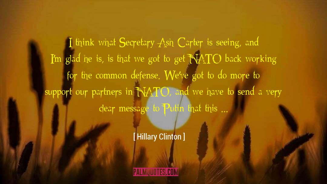 Nato quotes by Hillary Clinton