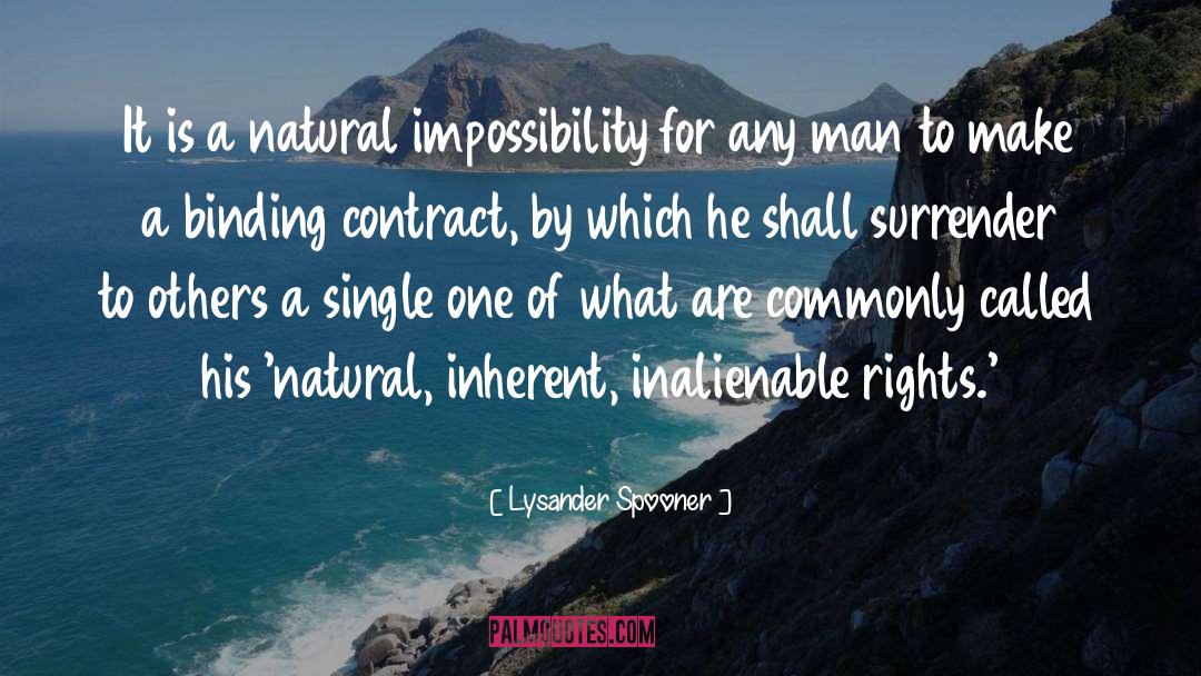 Natural Alternatives quotes by Lysander Spooner