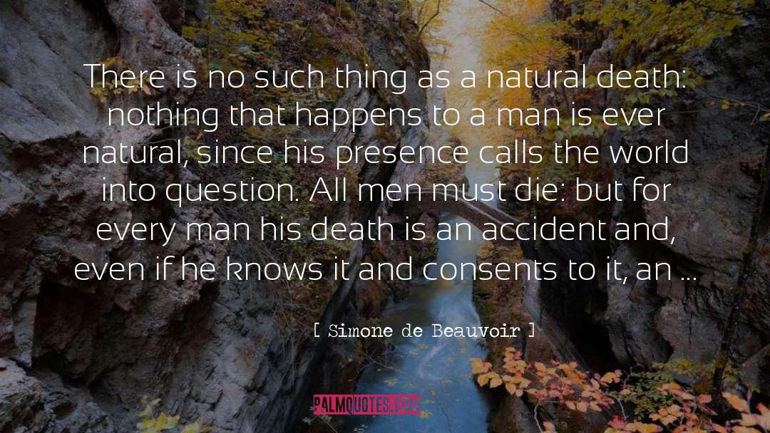 Natural Death quotes by Simone De Beauvoir