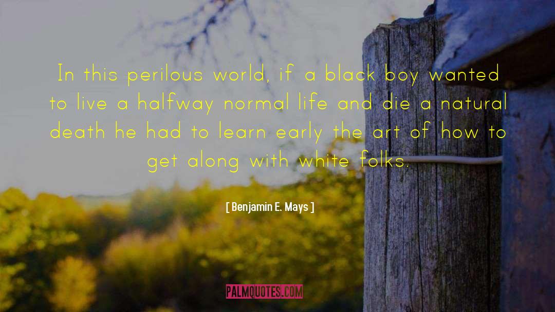 Natural Death quotes by Benjamin E. Mays