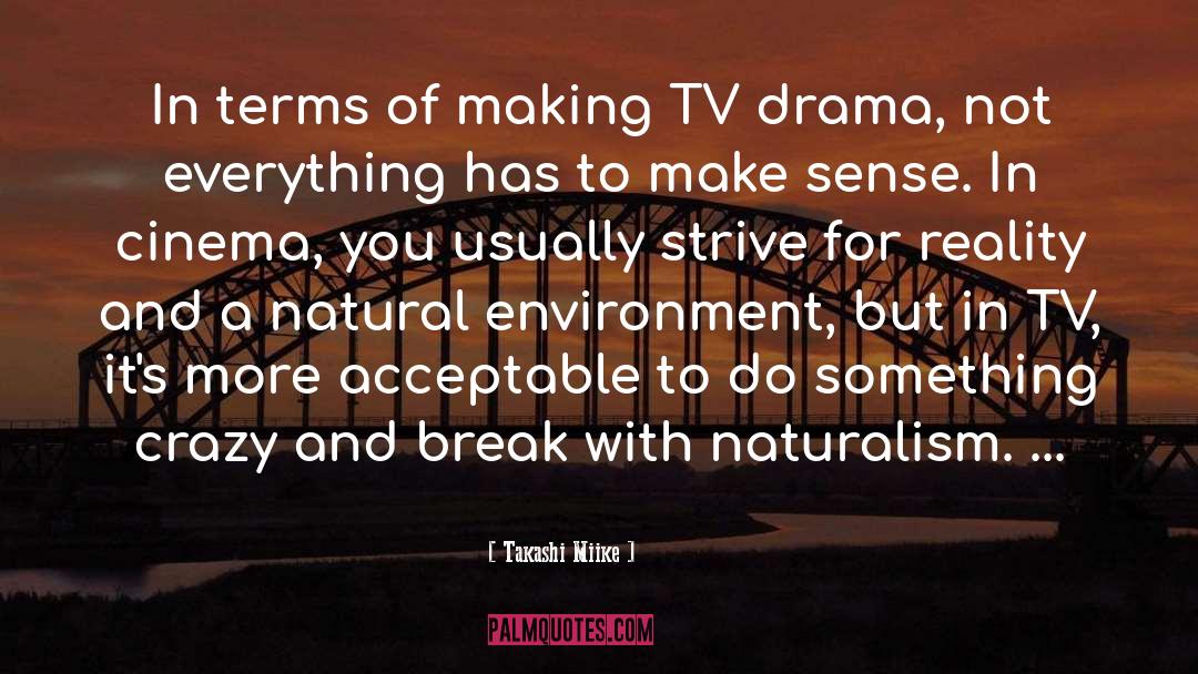 Natural Environment quotes by Takashi Miike