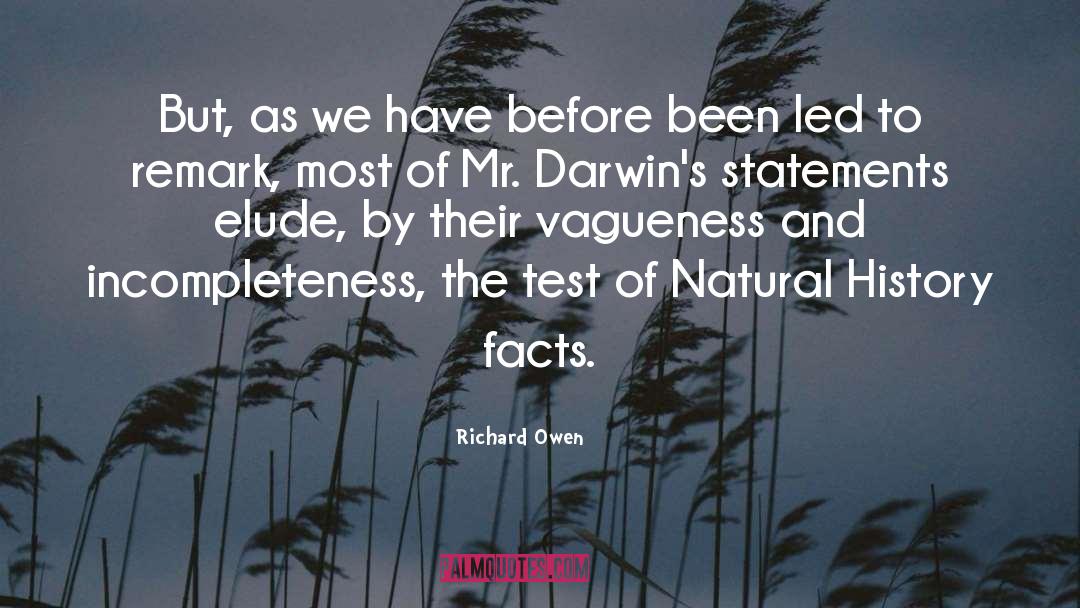 Natural History quotes by Richard Owen