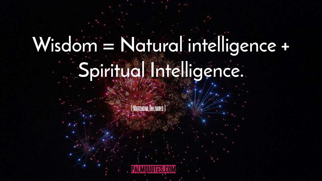 Natural Intelligence quotes by Matshona Dhliwayo