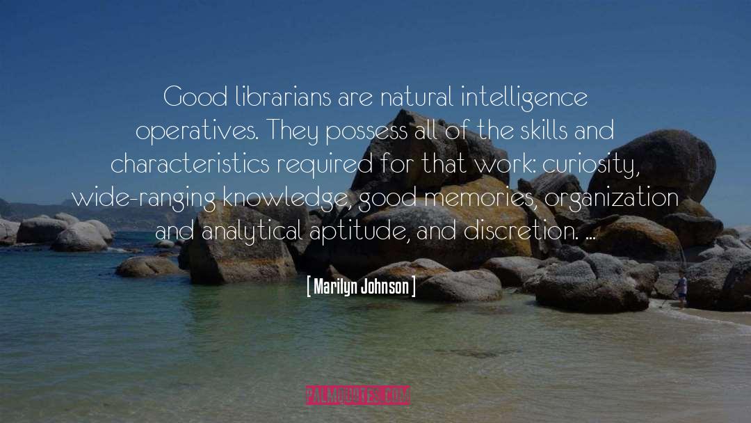 Natural Intelligence quotes by Marilyn Johnson