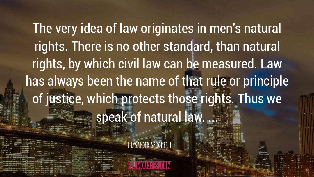 Natural Law quotes by Lysander Spooner