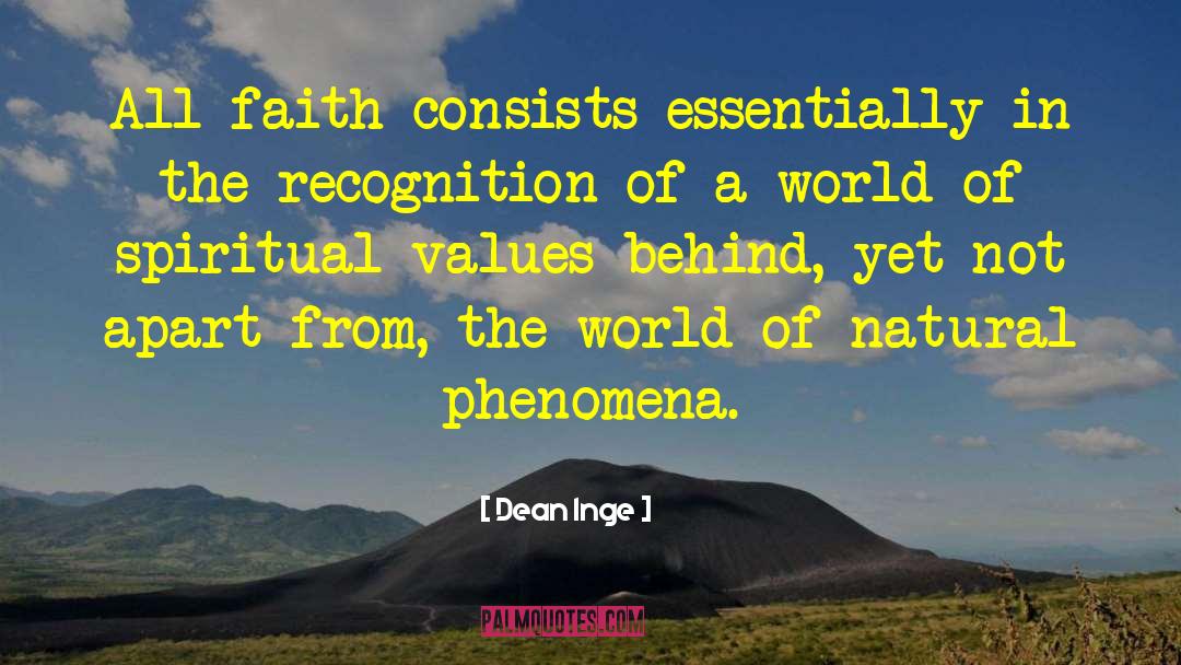 Natural Phenomena quotes by Dean Inge