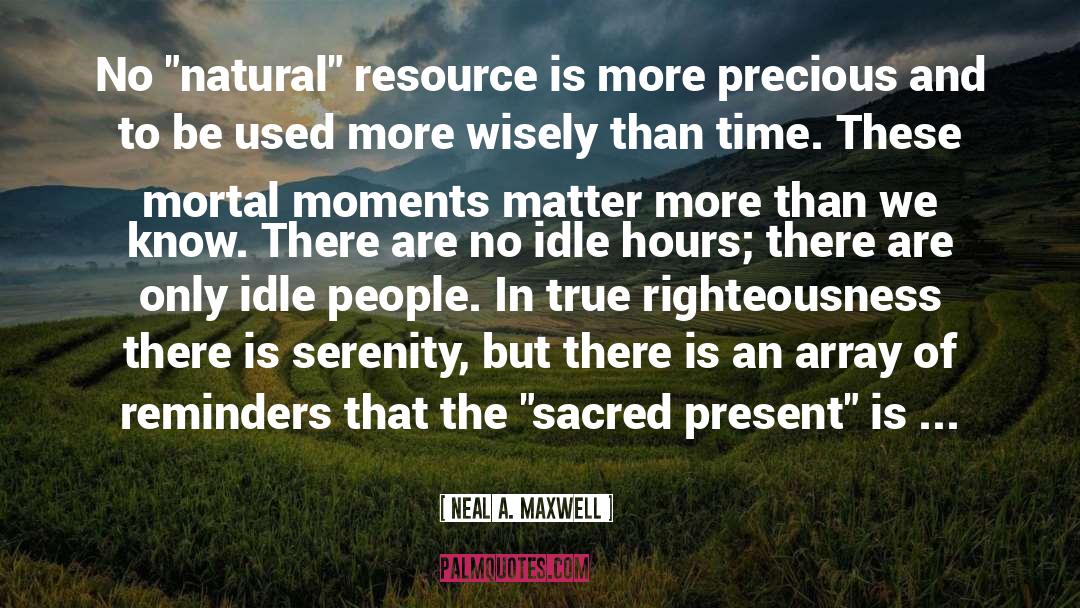 Natural Resources quotes by Neal A. Maxwell