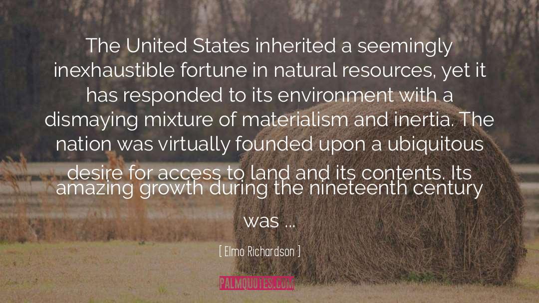 Natural Resources quotes by Elmo Richardson