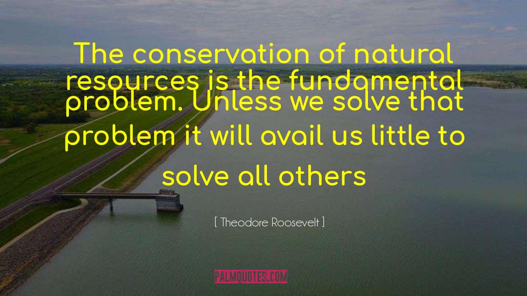 Natural Resources Short quotes by Theodore Roosevelt