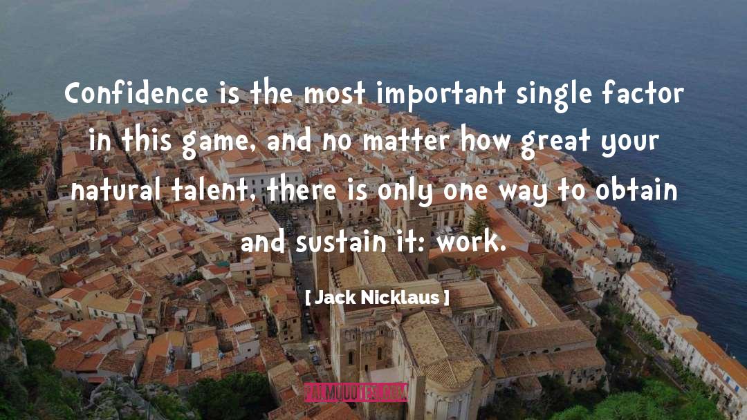 Natural Talent quotes by Jack Nicklaus