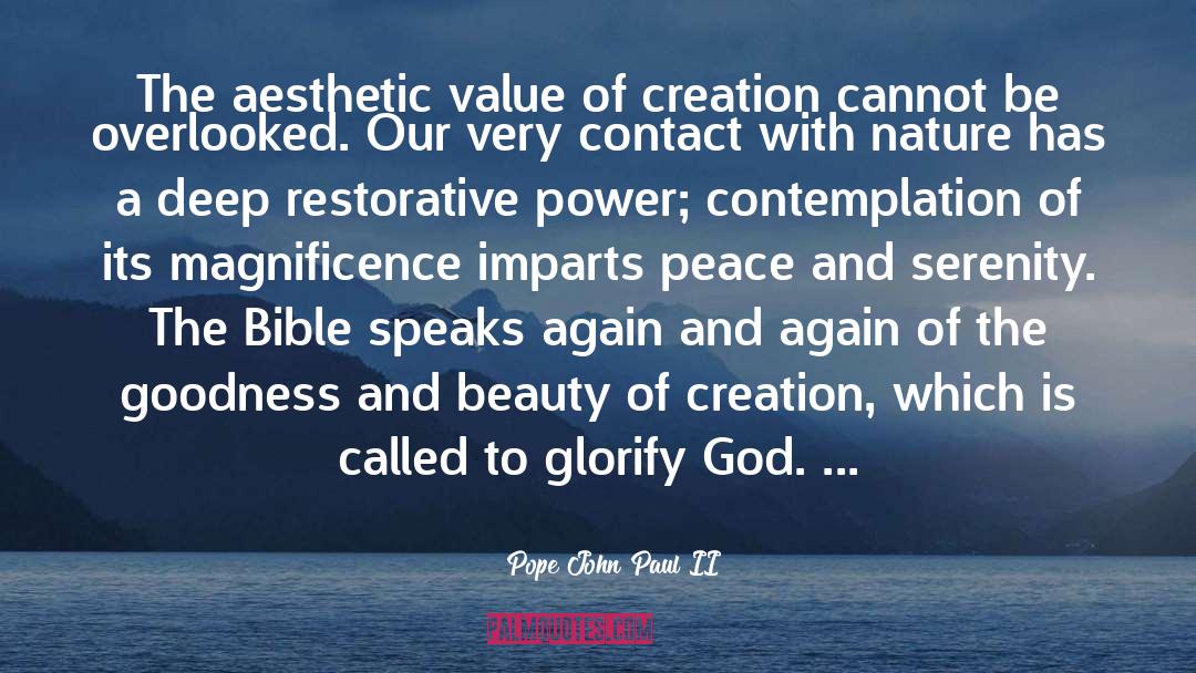 Nature And Serenity quotes by Pope John Paul II