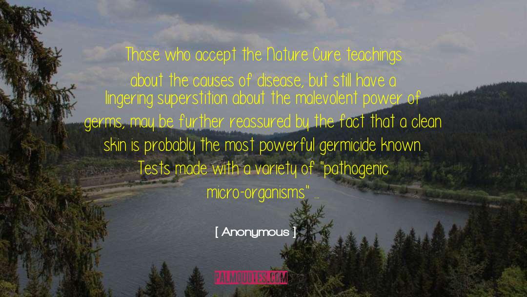 Nature Cure quotes by Anonymous