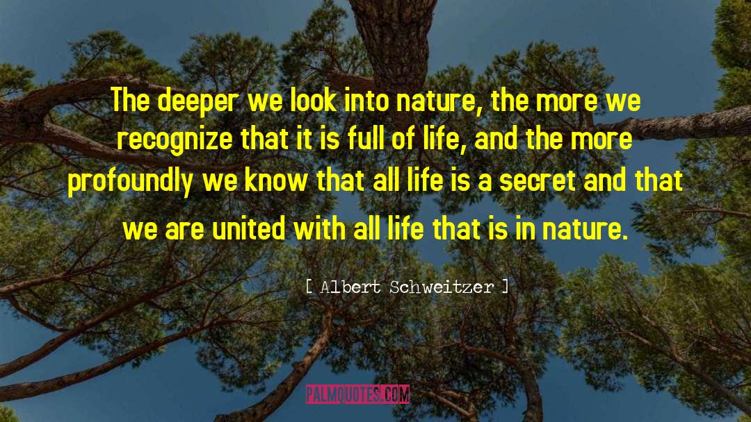 Nature Inspirational quotes by Albert Schweitzer