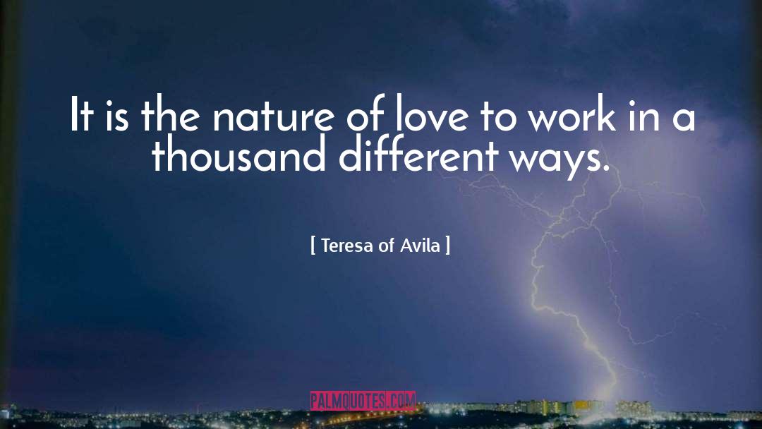 Nature Of Love quotes by Teresa Of Avila