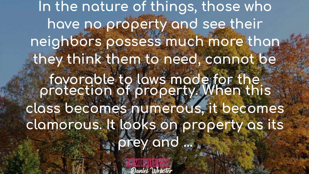 Nature Of Things quotes by Daniel Webster