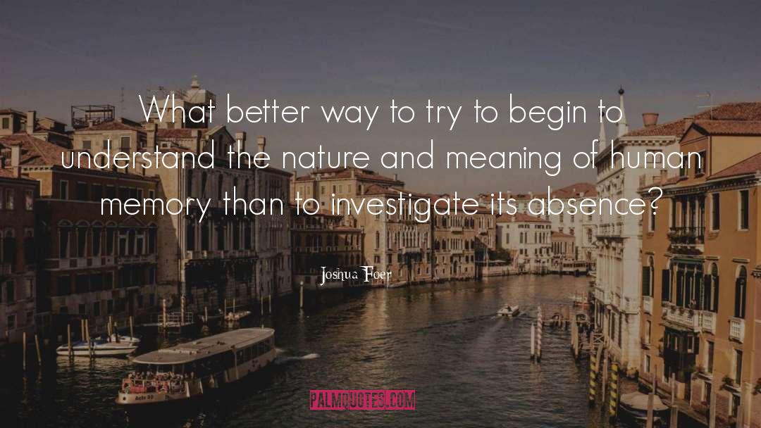 Nature Related quotes by Joshua Foer
