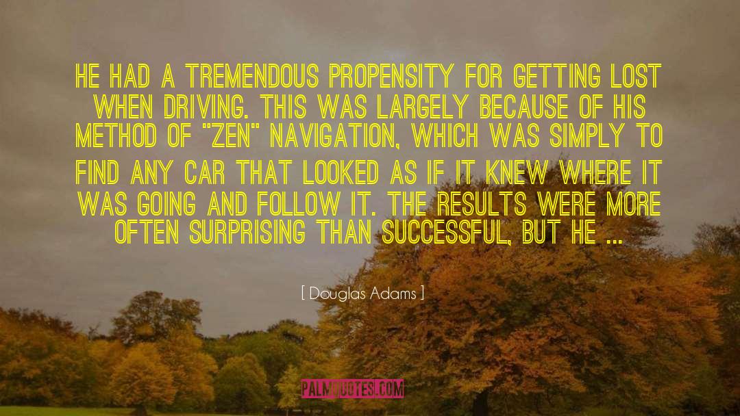 Navigation quotes by Douglas Adams