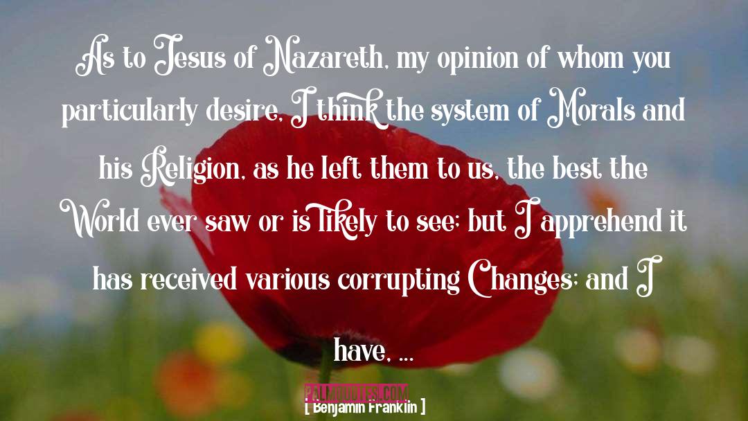 Nazareth quotes by Benjamin Franklin