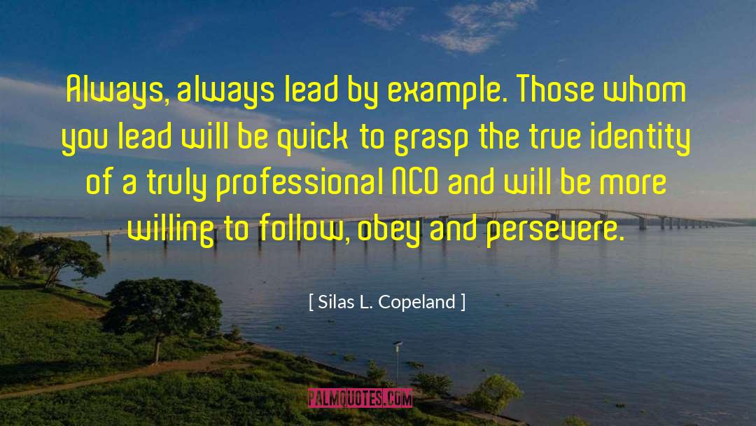 Nco quotes by Silas L. Copeland
