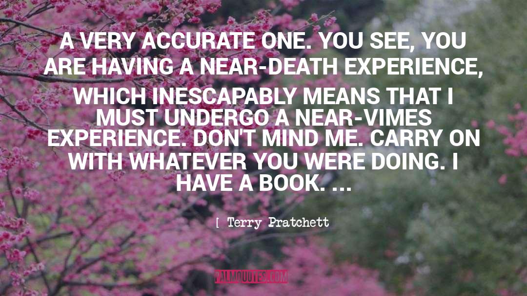 Near Death Experience quotes by Terry Pratchett