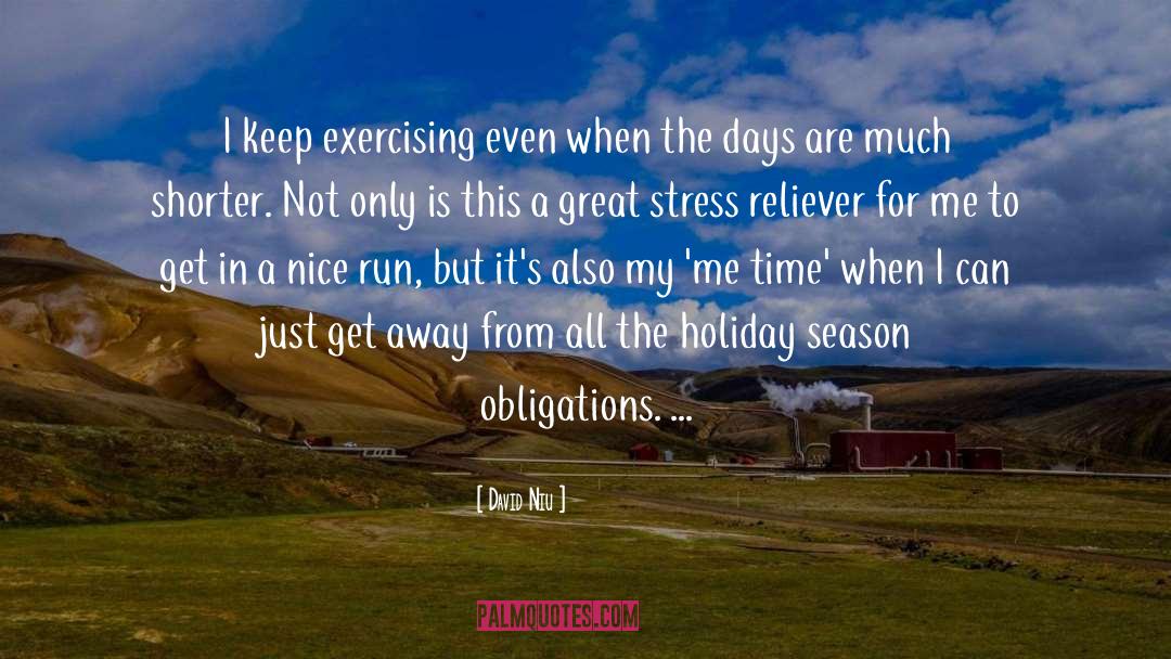 Nearly Holiday Time quotes by David Niu
