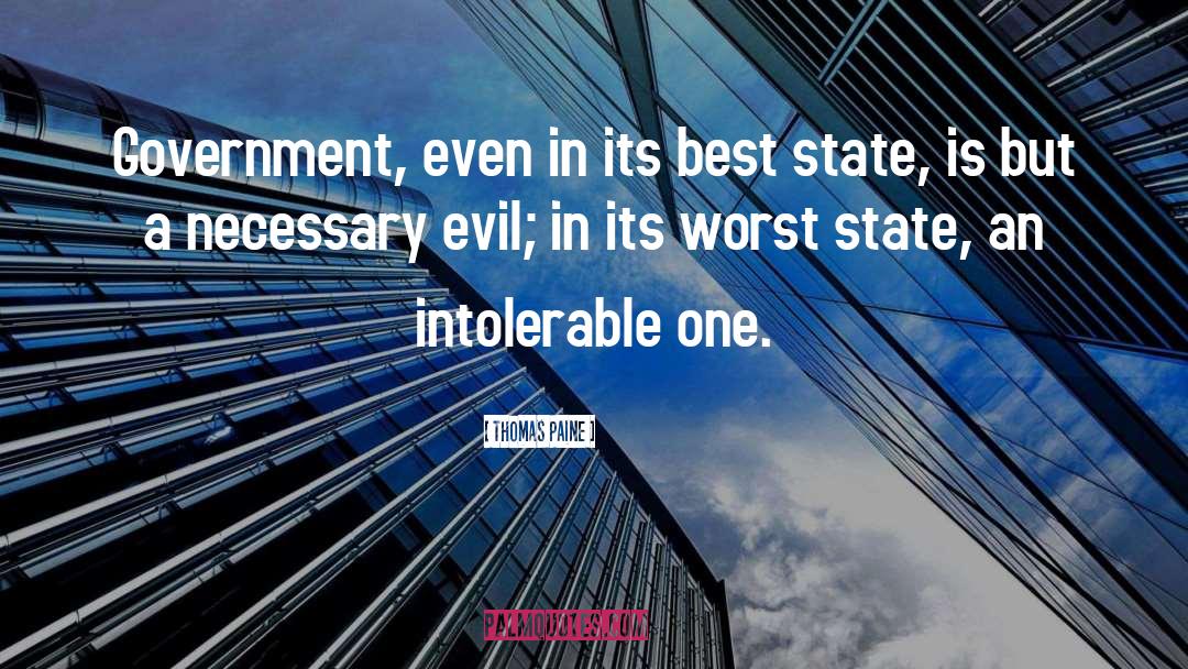 Necessary Evil quotes by Thomas Paine
