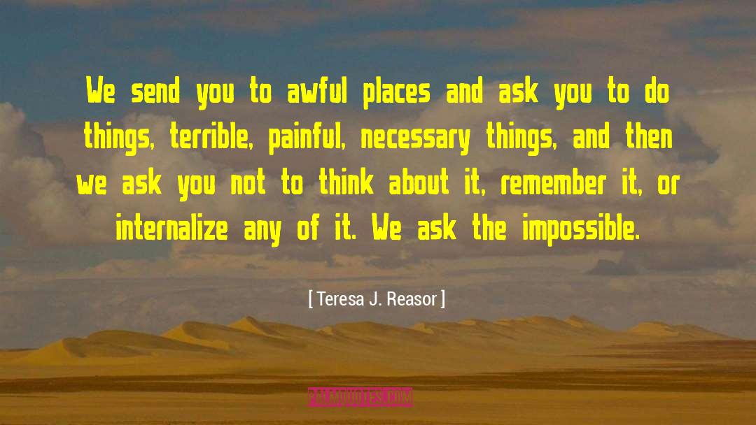 Necessary Things quotes by Teresa J. Reasor
