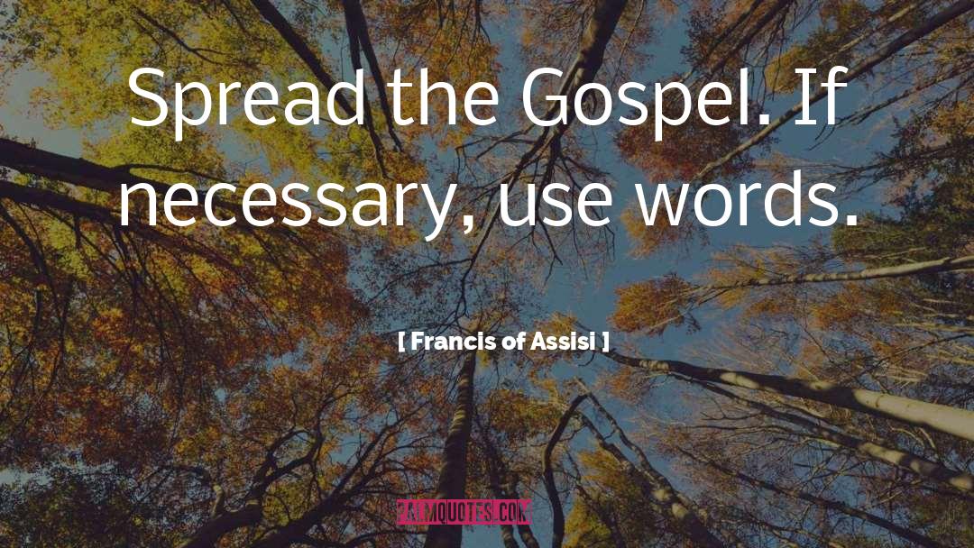 Necessary Use quotes by Francis Of Assisi