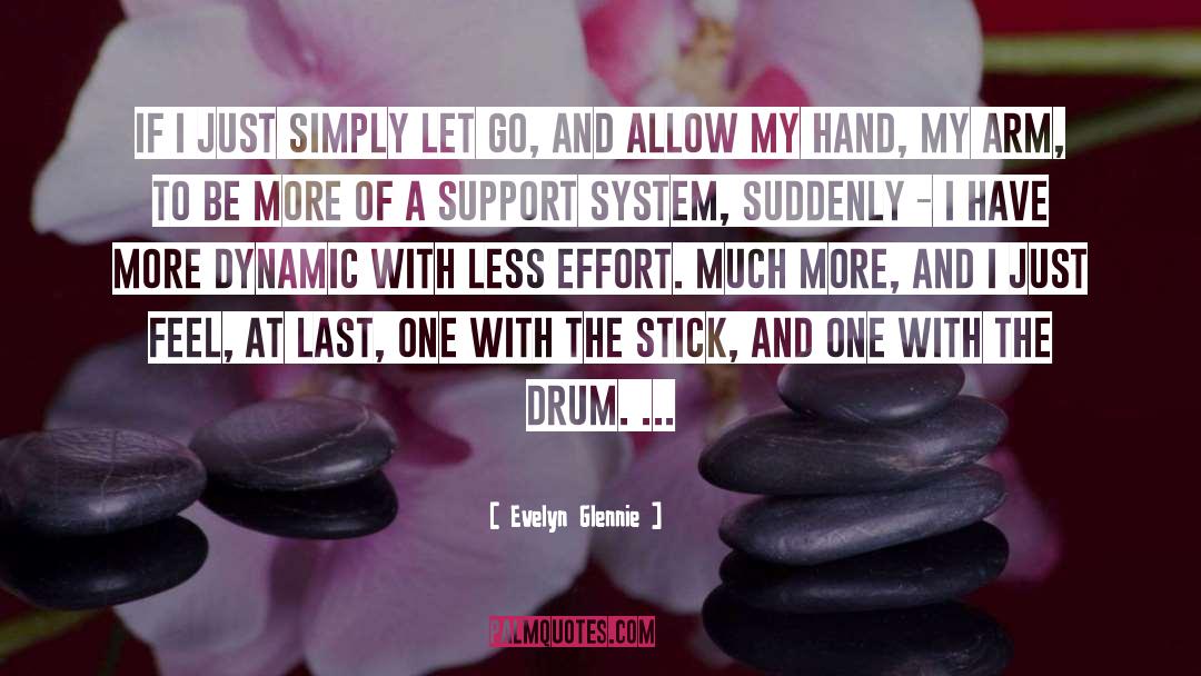 Need Of A Support System quotes by Evelyn Glennie