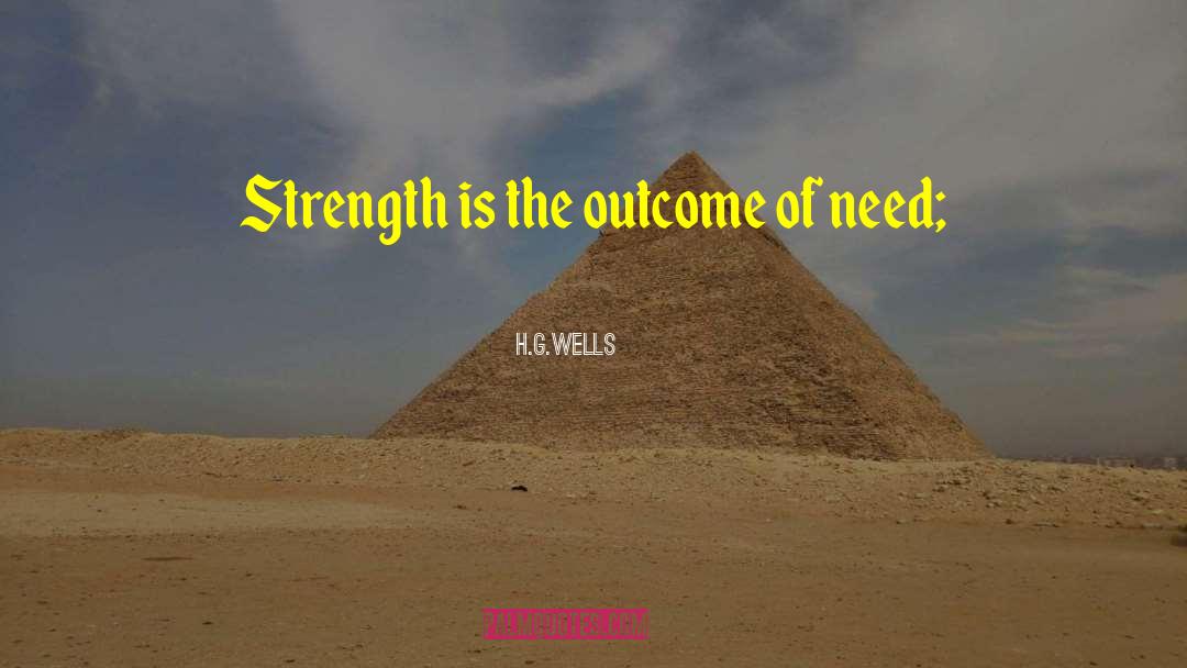 Need Strength quotes by H.G.Wells