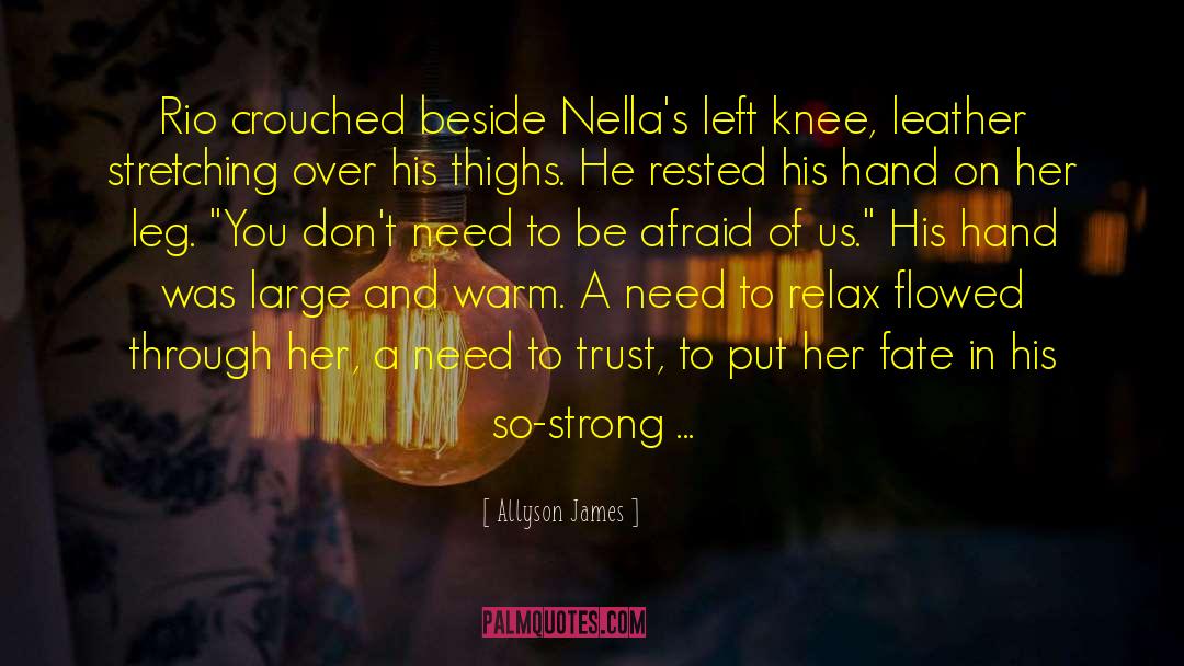 Need To Relax quotes by Allyson James