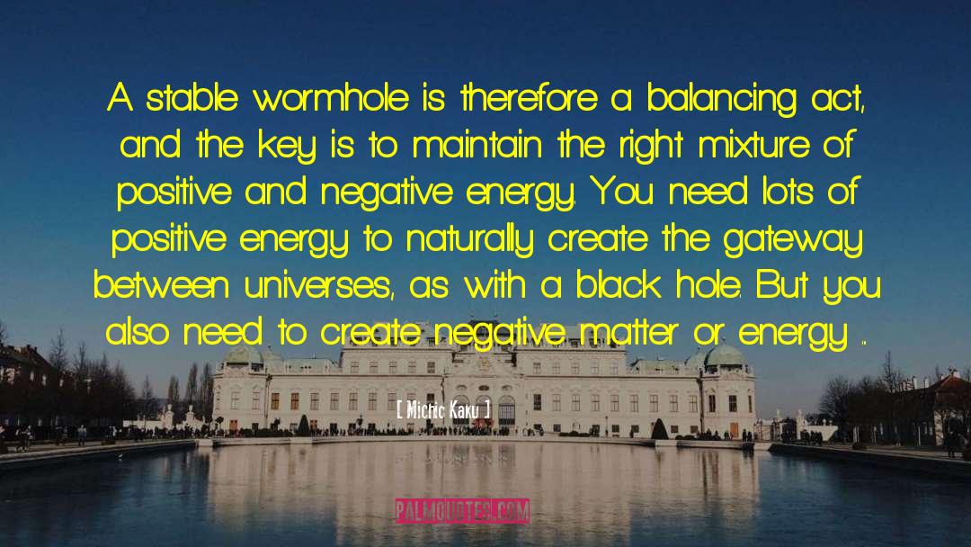 Negative Energy quotes by Michio Kaku