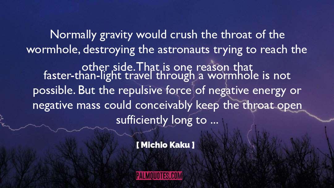 Negative Energy quotes by Michio Kaku