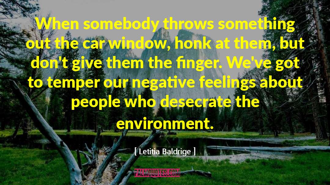 Negative Feelings quotes by Letitia Baldrige
